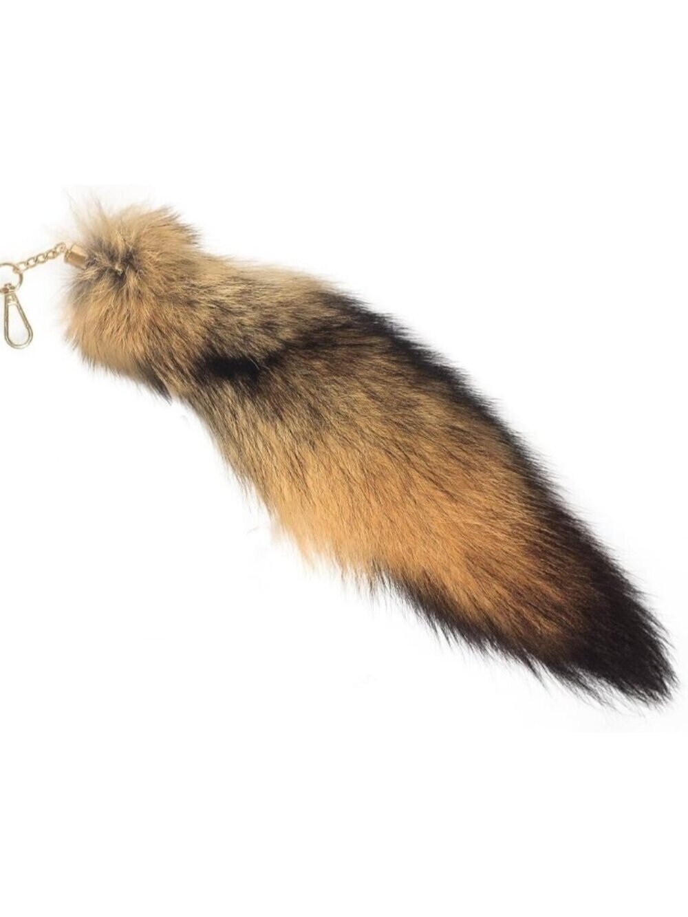 🆕Women Brown Fluffy Real Fox Tail Fur Keychain Pendant Cosplay Stylish Handbag